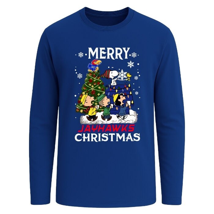 Snoopy And Friends Merry Kansas Jayhawks Christmas